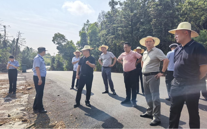 淥口區區委常委、政法委書記調研S330淦田至古岳峰公路二期項目建設工作